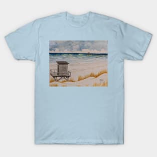 Lifeguard station at the pier T-Shirt